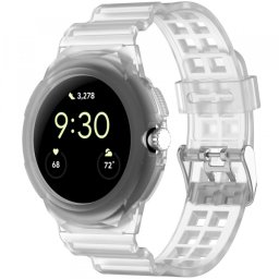 Curea Techsuit W065 pentru Google Pixel Watch 4 41mm / Watch 3 41mm / Watch 2 / Watch, Transparenta