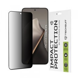 Folie de protectie Ecran Privacy Techsuit pentru Xiaomi 15T, Sticla Securizata, Full Glue, 111D