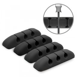 Organizator Cabluri Ringke, Set 4 bucati, Negru