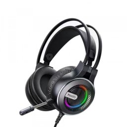 Casti Gaming 3.5mm Yesido EK02, RGB, 2.2m, Negre