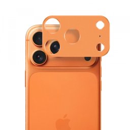 Folie de protectie Camera Spate Techsuit pentru Apple iPhone 17 Pro Max, Sticla Securizata, Portocalie