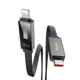 Cablu Date si Incarcare USB-C - Lightning McDodo CA-4960 Rythm Display, 36W, 1.2m, Negru