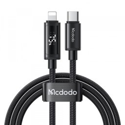 Cablu Date si Incarcare USB-C - Lightning McDodo CA-7990 Display, 36W, 1.2m, Negru
