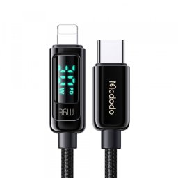 Cablu Date si Incarcare USB-C - Lightning McDodo CA-8810 Display, 36W, 1.2m, Negru