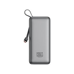 Baterie Externa XO Design PR268, 20000mAh, 130W, QC + PD, 1 x USB-A - 2 x USB-C, Gri