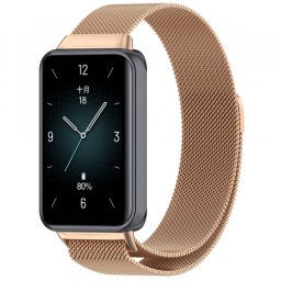 Curea Techsuit W009 pentru Honor Band 9, Roz Aurie