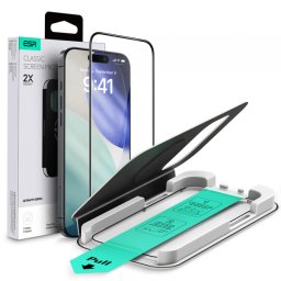 Folie de protectie Ecran ESR UltraFit pentru Apple iPhone 17 Pro Max, Sticla Securizata, Full Glue, Neagra