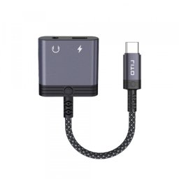 Adaptor Audio USB-C - USB-C / 3.5mm Lito LA04T, Negru