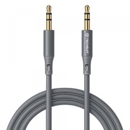 Cablu Audio 3.5mm - 3.5mm Techsuit AC3 SoundFlex, 1m, Gri