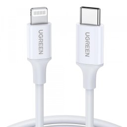 Cablu Date si Incarcare USB-C - Lightning UGREEN US171 (10493), 20W, 1m, Alb