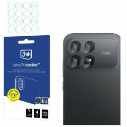 Folie de protectie Camera Spate 3MK Lens pentru Xiaomi Poco F8 Pro, Sticla Flexibila, Set 4 bucati, Transparenta