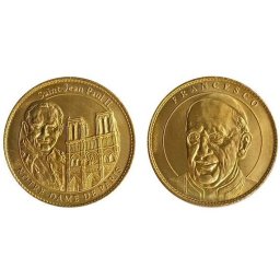 Franta 2025 - medal aurit, Ioan Paul al II-lea și Catedrala Notre-Dame