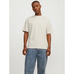 Jack & Jones, Tricou simplu, barbati cu decolteu la baza gatului, Bej (SELECTATI MARIMEA: 2XL)