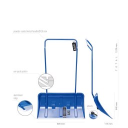 Lopata impingator 80 x 127 cm Arctic (cu roti)