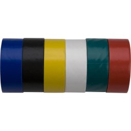 Set 6 benzi izolatoare colorate, 19mmx3m, Top Tools