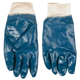 Manusi protectie bumbac si nitril albastre, marimea 10.5''