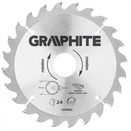 Disc circular carbura Graphite 165 x 30 xmm 24 dinti