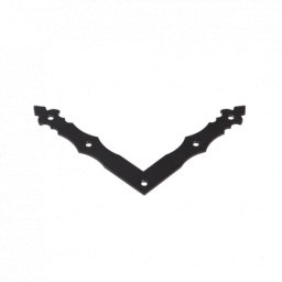 Coltar plat decorativ pentru ferestre, usi, obloane, negru, 150x150x25x2,5 mm