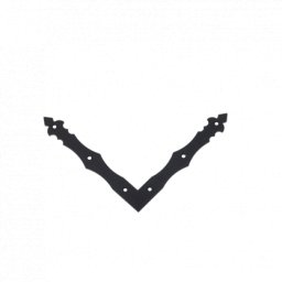 Coltar plat decorativ pentru ferestre, usi, obloane, negru, 200x200x30x3,0 mm