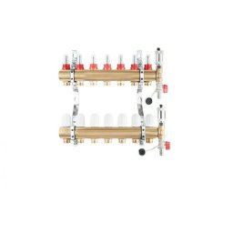 Distribuitor si colector 1" Hydroland, 3 cai, alama, pentru incalzire in pardoseala