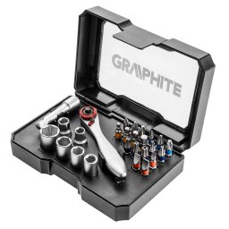Set biti si tubulare 1/4" 26 piese GRAPHITE