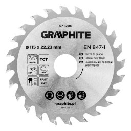 Disc fierastrau circular 115 x 22.23 mm 24 dinti