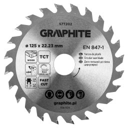 Disc fierastrau circular 125 x 22.23 mm 24 dinti