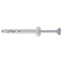 Diblu din polipropilena cu surub prin lovine, cu guler 6 x 40 mm