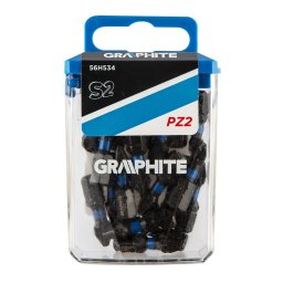 Bit de impact 20 buc/set PZ2 25 mm GRAPHITE