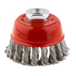 Perie cupa flex, toroane, inox, M14 80 mm