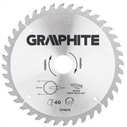 Disc circular carbura Graphite 200 x 30 mm 40 dinti