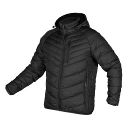Geaca matlasata din puf neagra NEO XXL