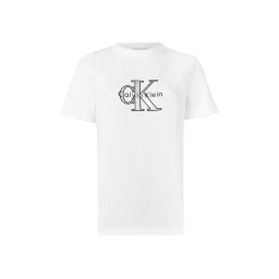 CALVIN KLEIN T-Shirt Ss Classic Monologo Metallic LV047E819G YAA brilliant white