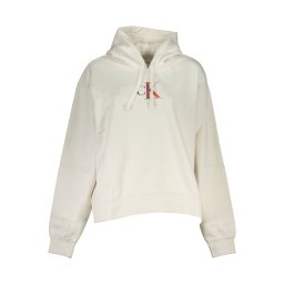 Hanorac alb Calvin Klein fără fermoar
