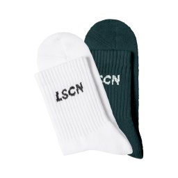 LSCN by LASCANA Șosete verde petrol / alb