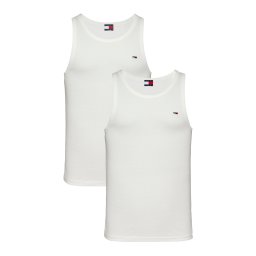 Tommy Jeans Tricou 'Tommy Flag Extra Slim Tank' alb