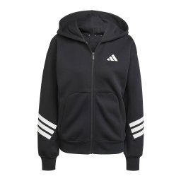 ADIDAS SPORTSWEAR Bluză cu fermoar sport 'Future Icons' negru / alb