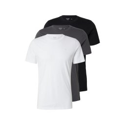 HOLLISTER Tricou gri închis / negru / alb