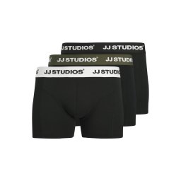 JACK & JONES Boxeri 'JACSOHO' kaki / negru / alb