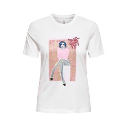 ONLY Tricou 'ONLCELINE' albastru / auriu / roz / alb