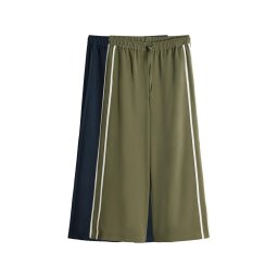 The Set Pantaloni bleumarin / verde stuf / alb