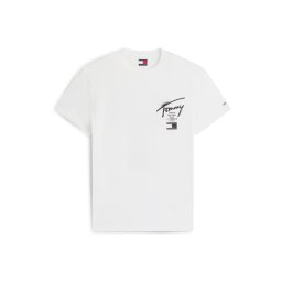 Tommy Jeans Tricou 'CITY' negru / alb