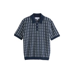 Next Pulover bleumarin / alb