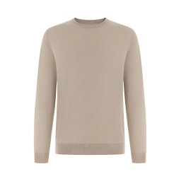 Boggi Milano Vestă de costum ' Crew Neck Jumper in Superfine Wool ' nisipiu