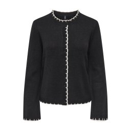 ONLY Geacă tricotată 'ONLLINN' crem / negru