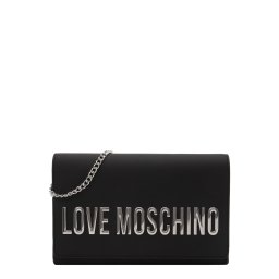 Love Moschino Geantă de umăr negru / argintiu