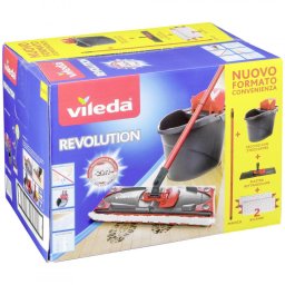Set Curatare Pardoseli Vileda Revolution, mop plat, doua rezerve