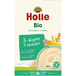 Terci din 3 cereale, fara gluten, pentru copii, +6 luni bio 250g
