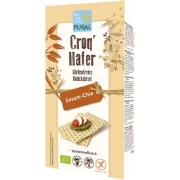 Crackers din ovaz cu susan si chia, fara gluten bio 160g