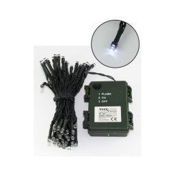 Ghirlandă de Crăciun LED pentru exterior 100xLED/2 funcții/3xAA 10,8m IP44 alb rece